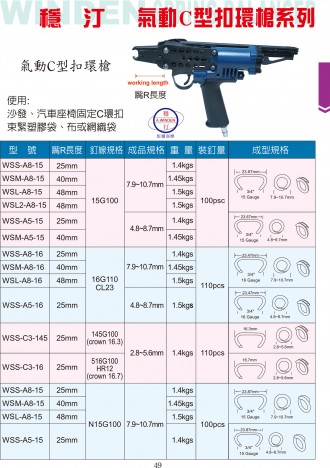 气动C型扣环枪系列